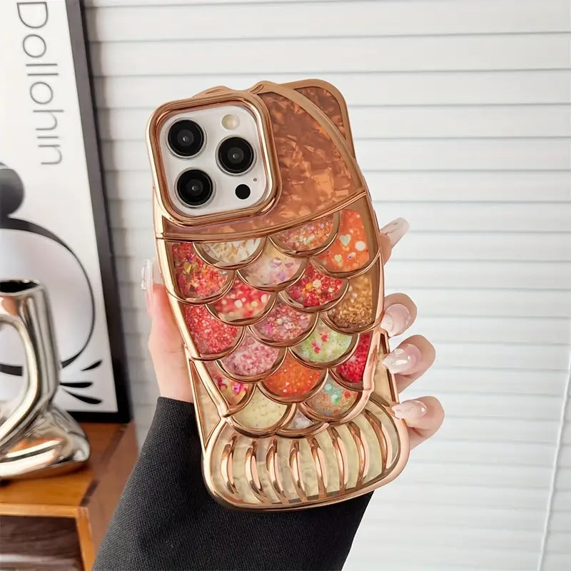 3D Mermaid Glitter Chubby Luxury Fat Fish Case